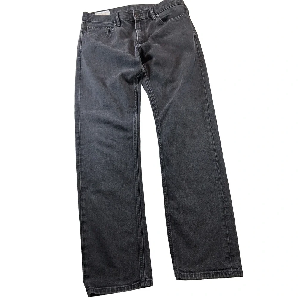 Banana Republic Straight Jeans Mens 32x32 Black Denim Stretch 303840-00